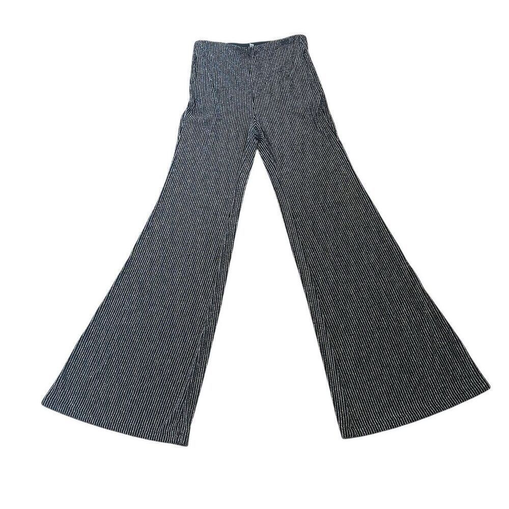 Halara Women's Striped Wide-Leg Pants Black & White Size S